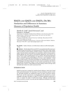 HALYS AND QALYS AND DALYS, OH MY: Similarities
