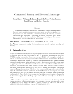 Compressed Sensing and Electron Microscopy