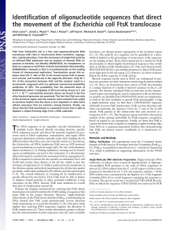 Identification of oligonucleotide sequences that direct the