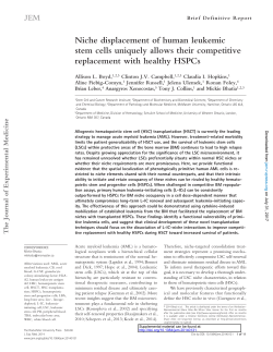 Niche displacement of human leukemic stem cells uniquely allows