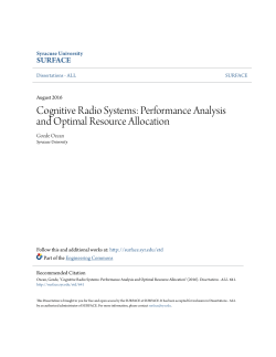 Cognitive Radio Systems: Performance Analysis and