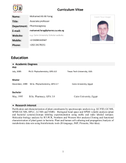 20-Farag MA, Abdelfattah MS, Badr SE, Wessjohann LA. Profiling