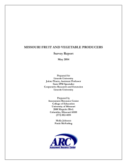 Missouri Vegetable Producers Survey Report