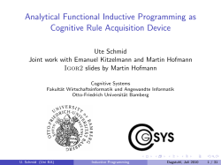Analytical Functional Inductive Programming as Cognitive Rule