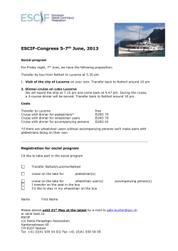 ESCIF-Congress 5-7 th June, 2013