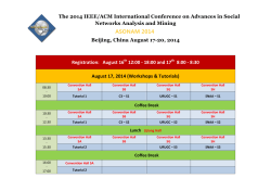 The 2014 IEEE/ACM International Conference on Advances in