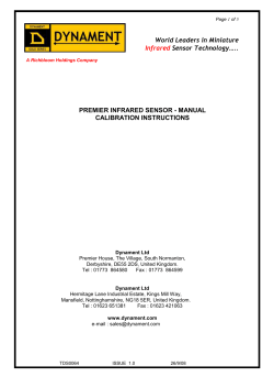 1 premier manual calibration