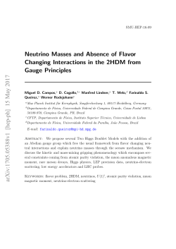 Neutrino Masses and Absence of Flavor Changing