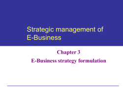 Strategic Management of e