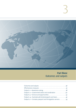 Part three Outcomes and outputs