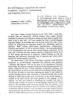 Second-language acquisition for school: Academic, cognitive