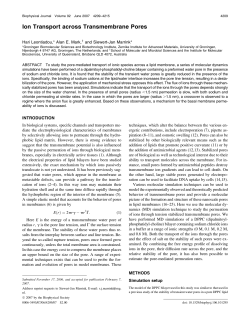 Ion Transport across Transmembrane Pores