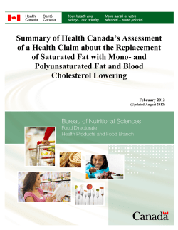 Summary of Health Canada`s Assessment of a Health
