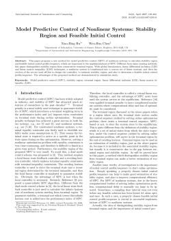 Model Predictive Control of Nonlinear Systems