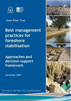 Best management practices for foreshore stabilisation Approaches