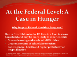 Federal Nutrition Programs