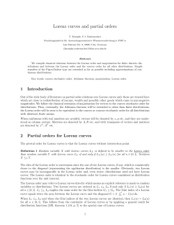 Lorenz curves and partial orders