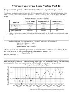 7 th Grade Honors Final Exam Practice (Part II)