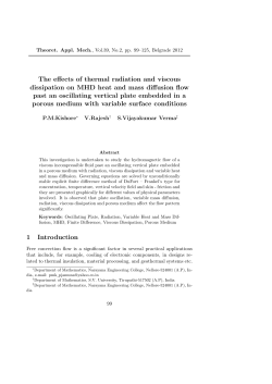 The effects of thermal radiation and viscous dissipation on MHD heat