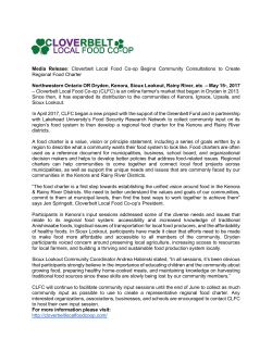 Media Release: Cloverbelt Local Food Co