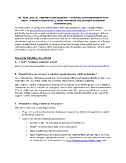 FY2017 Fund Code 240 Individuals with Disabilities Education Act