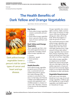 FCS3-569: Increasing Powerhouse Vegetables