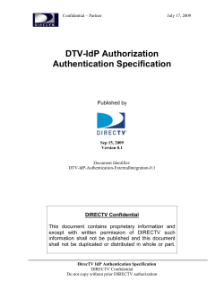DTV-IdP-Authentication ExternalIntegration