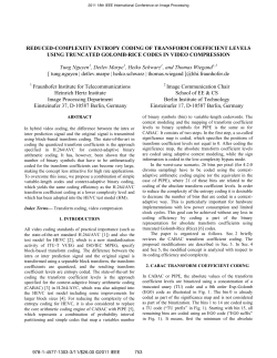 Reduced-complexity Entropy Coding of Transform Coefficient Levels
