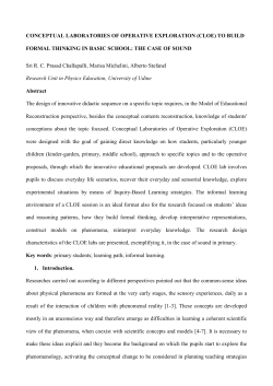 CONCEPTUAL LABORATORIES OF OPERATIVE EXPLORATION