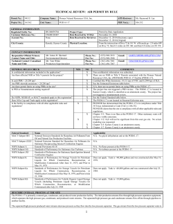 TECHNICAL REVIEW: AIR PERMIT BY RULE Permit No.: 94132