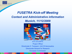 Towards the Sixth Framework Programme