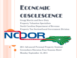 Economic obsolescence - North Carolina Department of Revenue