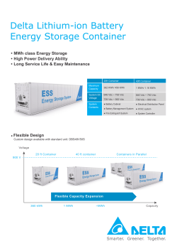 Delta Lithium-ion Battery Energy Storage Container