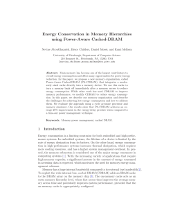 Energy Conservation in Memory Hierarchies using Power