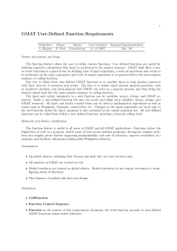 GMAT User-Defined Function Requirements