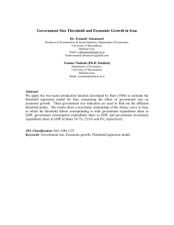 Government Size Threshold and Economic Growth in Iran