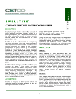 Swelltite - Composite Bentonite Waterproofing Membrane System