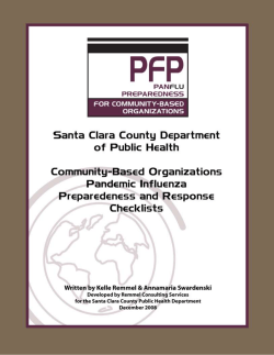CBO Clipboard Checklist for Preparedness and Response Planning