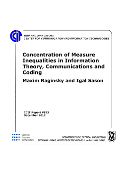 Concentration of Measure Inequalities in Information Theory