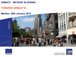 Infoday Slovenia Presentation URBACT