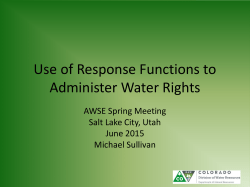 Use of Response Functions to Administer Water Rights