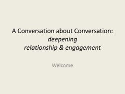 A Conversation about Conversation: deepening