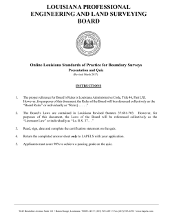 Standards of Practice for Boundary Surveys for New Applicants