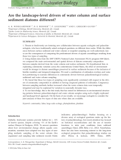 level drivers of water column and surface sediment diatoms different?