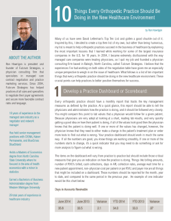 Ten Things Every Orthopedic Practice Should