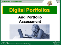 portfolio assessment