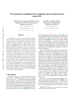 Novel methods for multilinear data completion and de