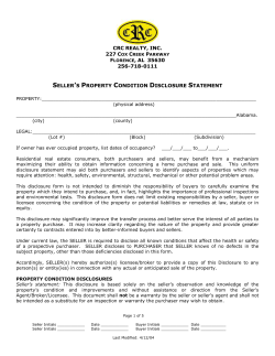 seller`s property condition disclosure statement