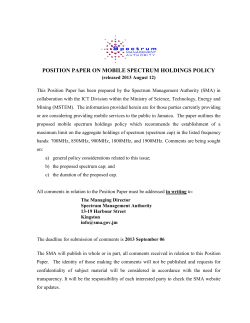 Spectrum Caps Consultative Document_20130811 (Final)