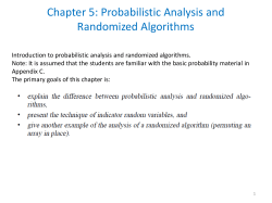 Chapter 5: Probabilistic Analysis and Randomized Algorithms